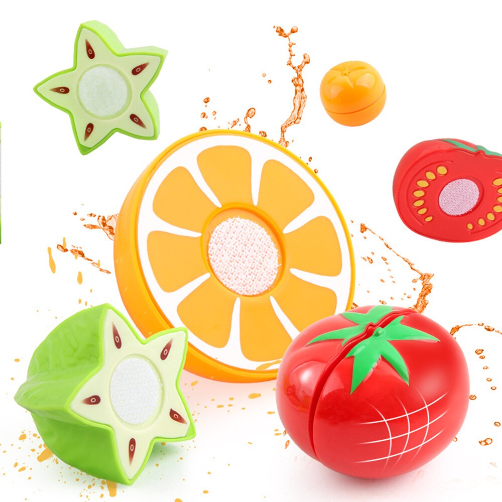 Pretend Play Set Plastic Food Toy DIY Cake Toy Cutting Fruit Vegetable Food Pretend Play Toys For Children Educational