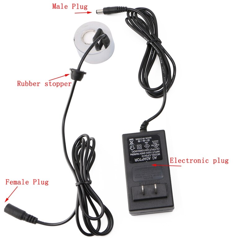 Ultrasone Mist Maker 24V Vernevelaar Verstuiver Hoofd Zonder Verlichting Voor Luchtbevochtiger + Power Adapter