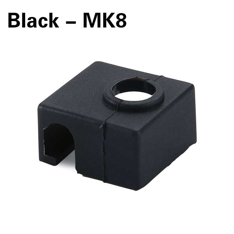 Für V6/MK7 MK8 MK9/MK10/Volnaco Silikon Socken Heizung Block Hotend Protector Isolierung Abdeckung Für 3D drucker Heißer Ende Wärme Block: Black- MK8