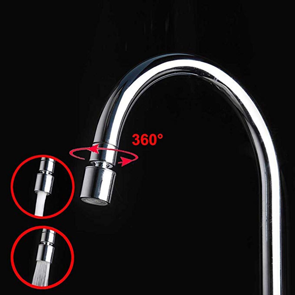 Brass Water Saving Tap Faucet Aerator Sprayer Attachment with 360-Degree Swivel Mixer Aerator Tap Sink Mixer Kitchen Supplies
