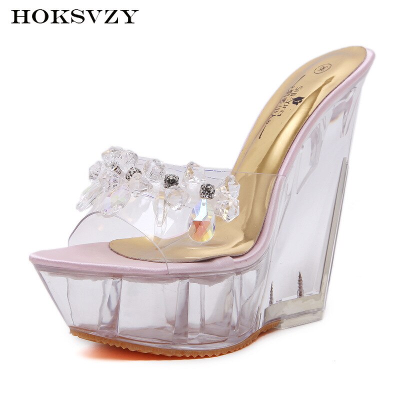Hokszvy dames feest sandalen met kristallen, wandelschoenen met sneeuwglas, slippers met sleehak, antislip platform stijl, sandalen met ultrahoge hak, lfd