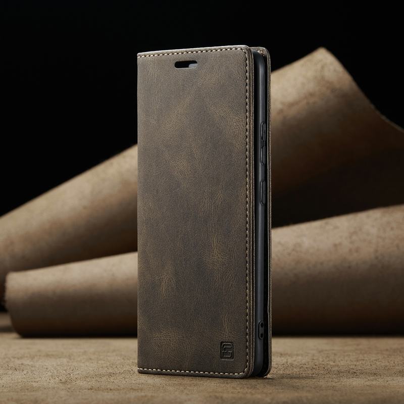 Funda de cuero para samsung Galaxy S22 Ultra Plus, carcasa trasera de silicona con tapa magnética, billetera de lujo para teléfono Samsung S 22 Plus: For Galaxy S22 Ultra / Coffee