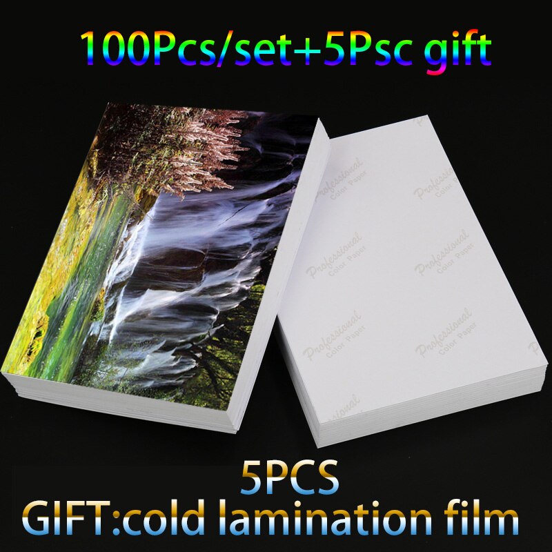 Photo Paper for Inkjet Printer Paper Imaging Supplies Printing Paper Photographic Color Coated 100 Sheets Glossy 4R 6inch 4x6: Default Title