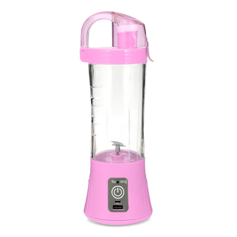 380ml Draagbare Blender Juicer Cup USB Oplaadbare Elektrische Automatische Groente Fruit Citrus Oranje Sap Maker Cup Mixer Fles: Roze