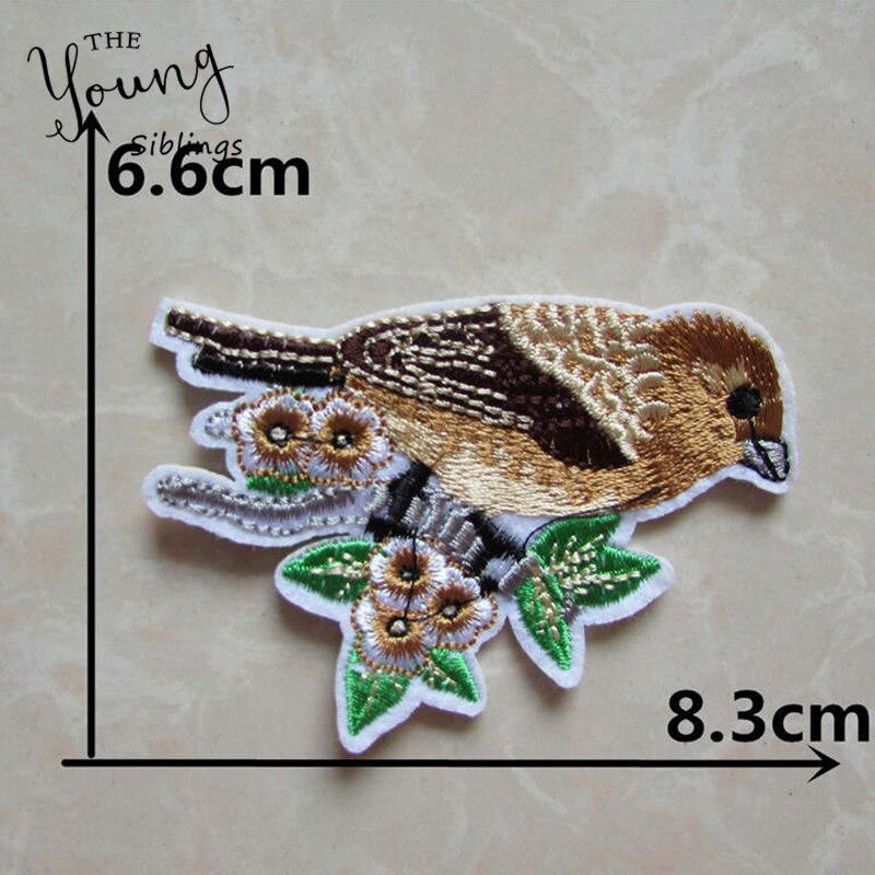 Jaar stijl vogel smeltlijm applicatie borduurwerk patch diy patches strepen  c2169-c2258