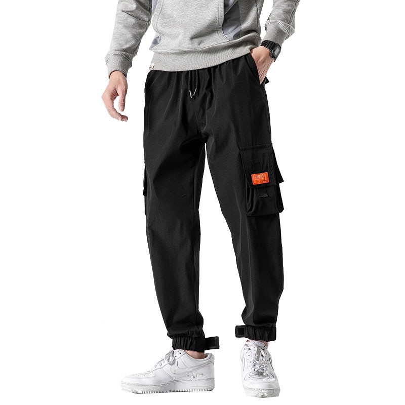 Cargobukser mænd street style løs hip hop joggerbukser mænd afslappede joggingbukser mænd streetwear
