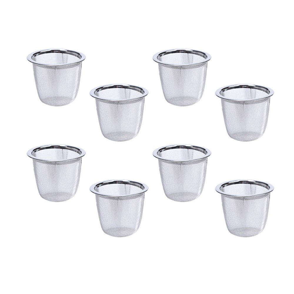 Infuseur à thé en acier inoxydable, passoire à thé robuste pour la maison (diamètre 7.2cm x hauteur 6cm) 8 pièces