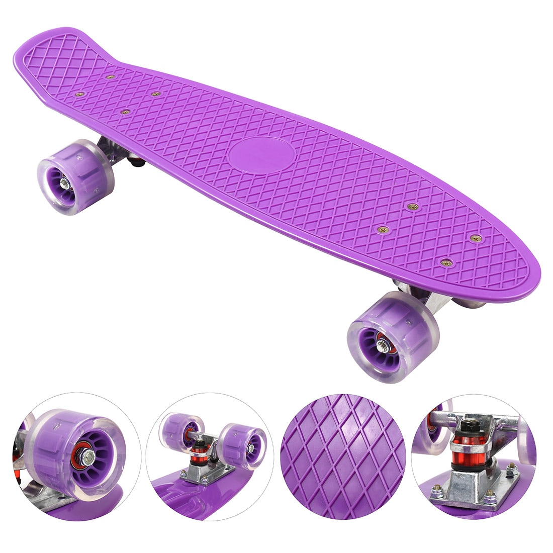 Mini Cruiser Skateboard 22inch Children's Scooter Longboard Retro Penny Board Flashing Wheels Banana Skateboard For Sports