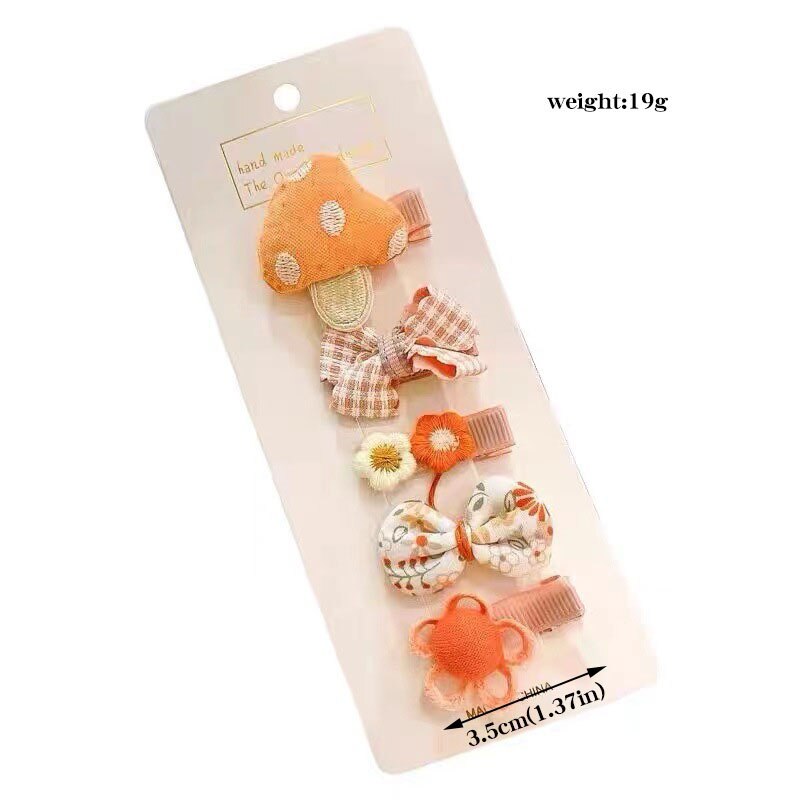 5 Teile/satz Nette Karikatur Baby Mädchen Haarnadeln Bogen Blume freundlicher Mini Haar Clips Barrettes freundlicher Haarnadeln Baby Haar Zubehör