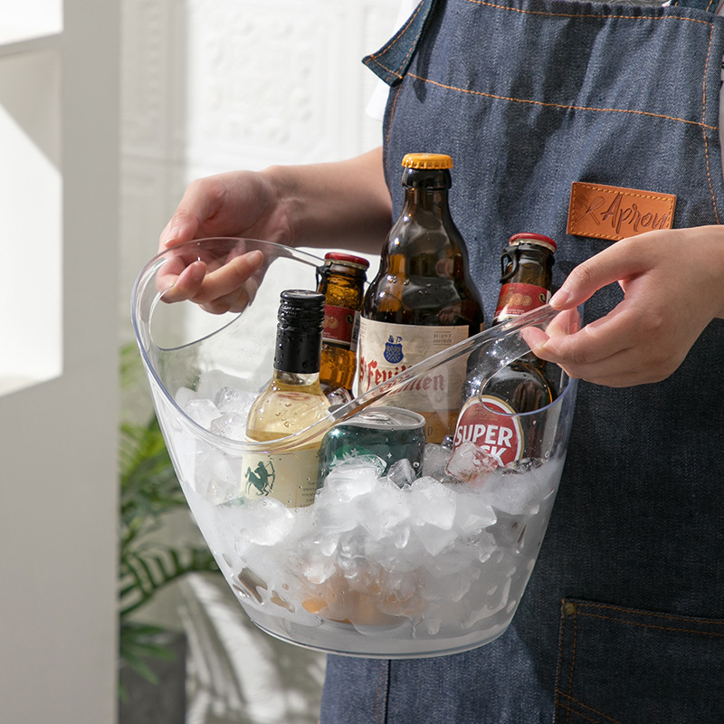 Clear Ice Bucket Beverage Tub Transparent Cooling Large Ice Bucket For Wine Champagne Bar Supplies for Family reunion