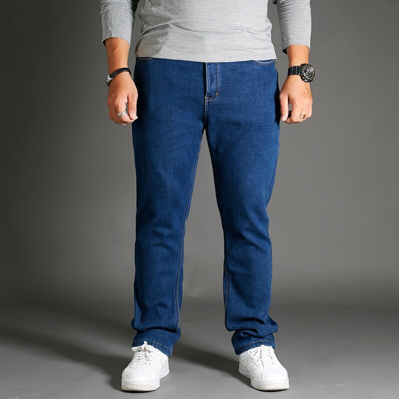 Inre gallblåsan plus sammetsjeans herr elastisk rak hög midja hane full längd casual lös stor storlek 30-48