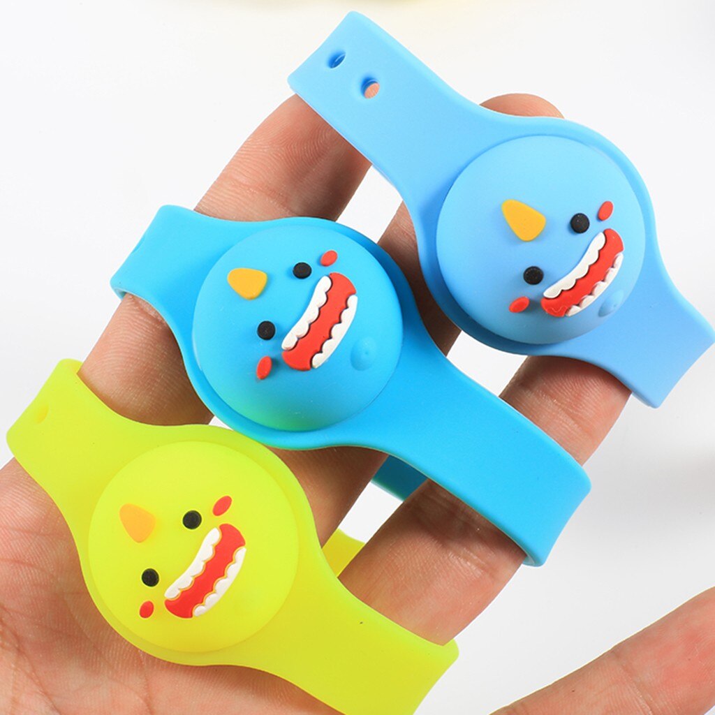 Del fumetto del Capretto Liquido Wristband Mano Dispenser portatile Carino Lavare A Mano Dispenser Distributore di 15ml Wristband Mano all'aperto Per I Bambini