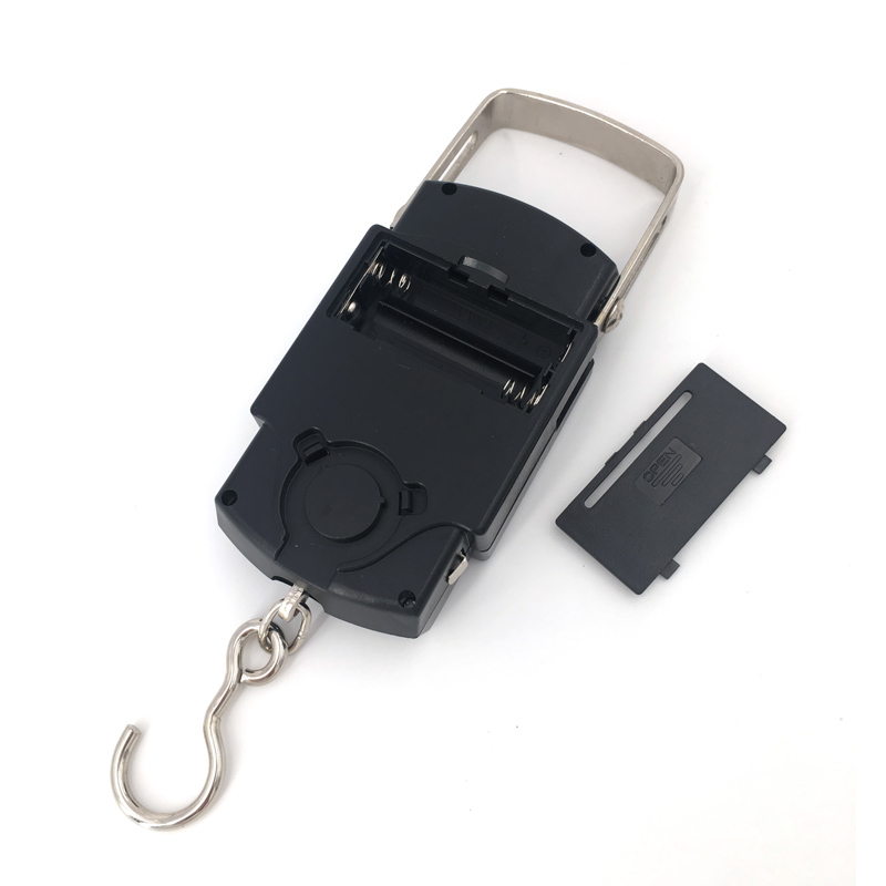 BECBI 110lb/50kg Electronic Weighing Scale Digital Fishing Postal Hanging Hook Scale with Measuring Tape Lcd scale