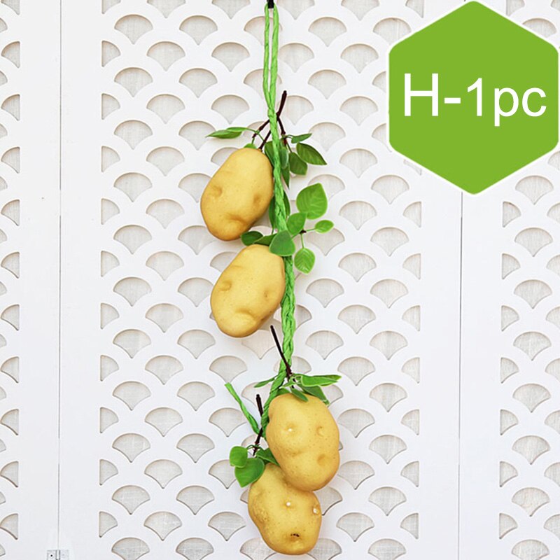 Artificial Vegetables Fruit String Simulation Food Decoration Plastic Foam Display Supplies Photography Props Kitchen Decor: H