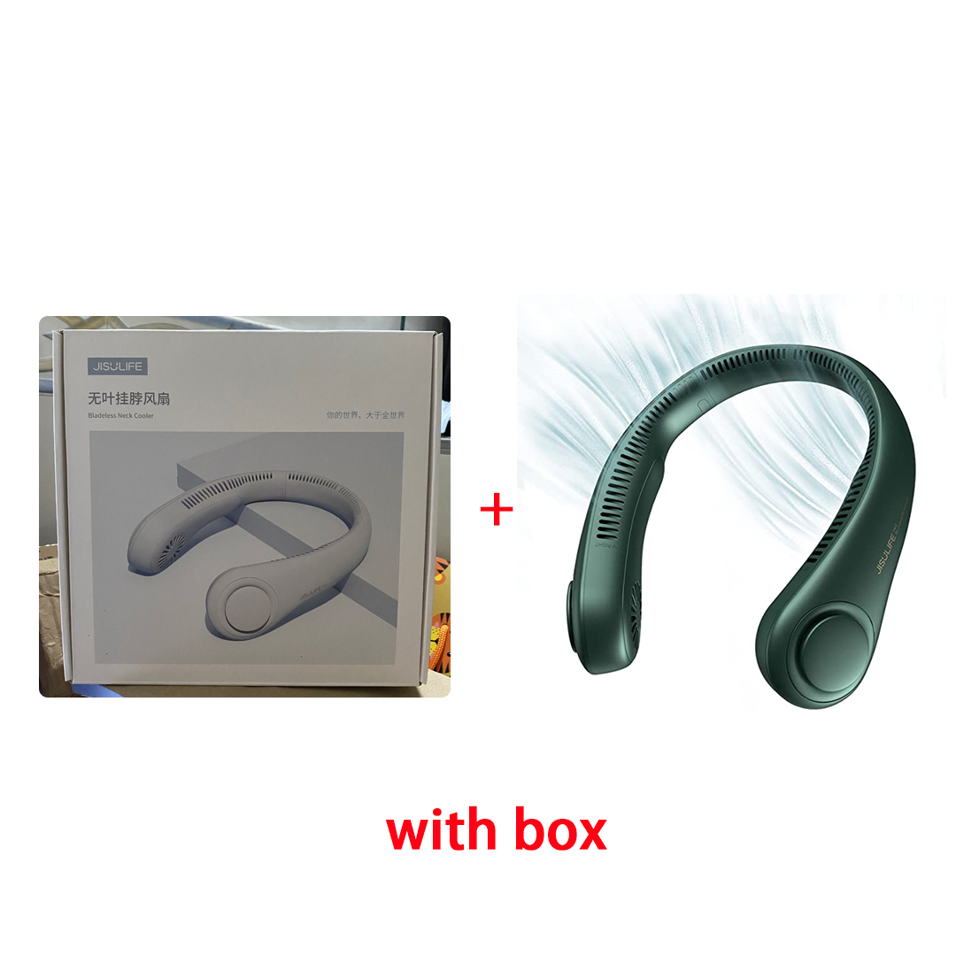 Xiaomi JISULIFE portatile collo fan mano libero Bladeless fan 4000mAh indossabile personale fan senza foglie ricaricabile USB alimentato3 velocità: verde con scatola