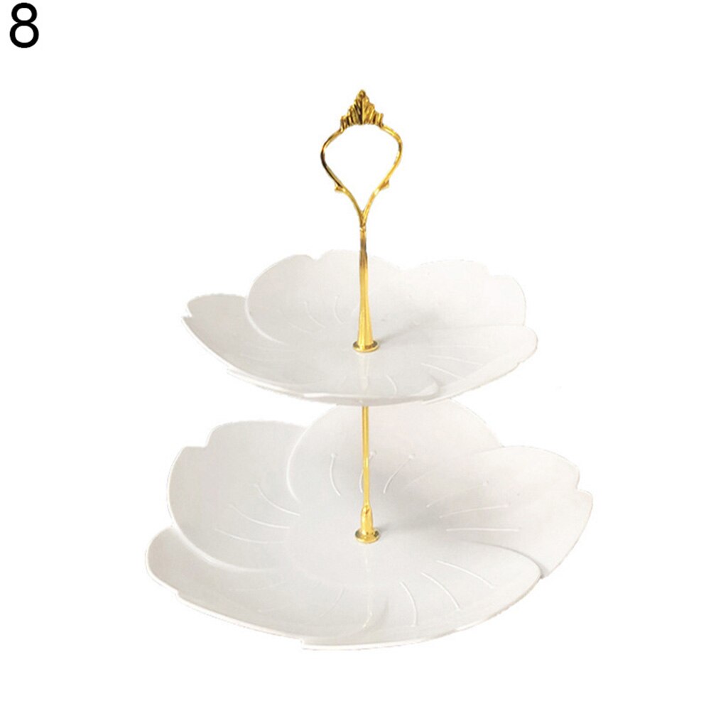 2/3 Tiers Fruit Taart Plaat Houder Stand Home Festival Party Dessert Opbergrek Dessert Borden Keuken Accessoires: 8