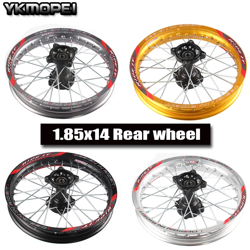 14 tommers bakre felger aluminiumsfelger 1.85 x 14 "tommer til ktm crf kayo bse kinesisk smusssykkel