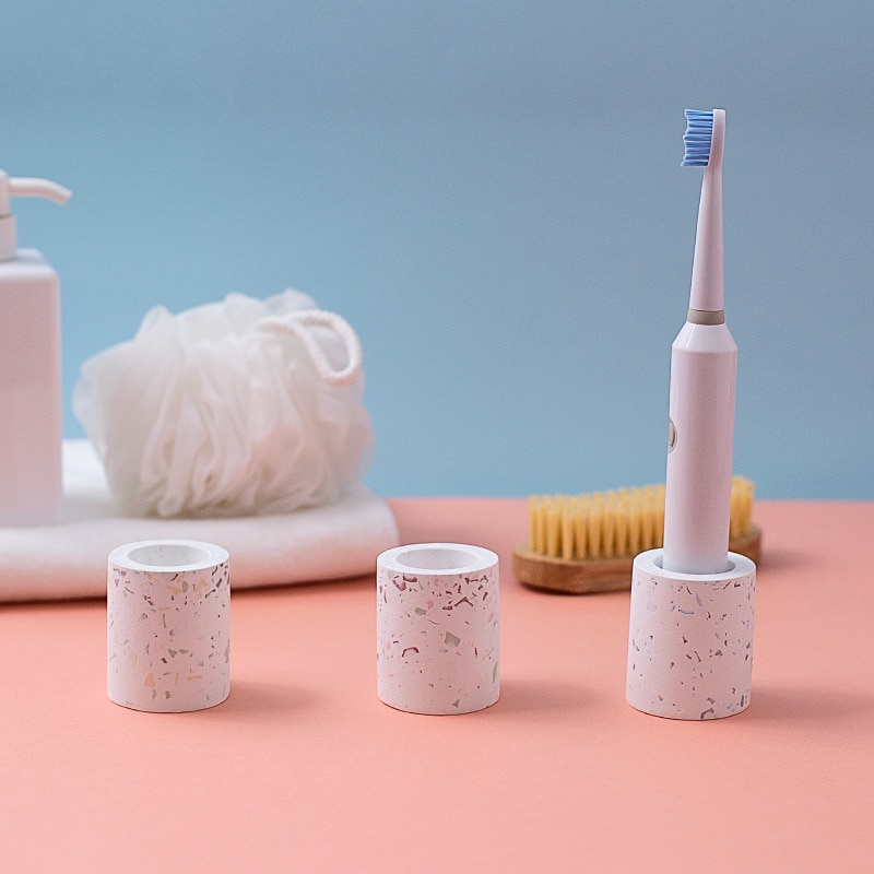 Diatomit tandbørsteholder tandbørsteunderlag tandbørste kop badeværelse leverer tør fugtabsorberende tandbørsteholder
