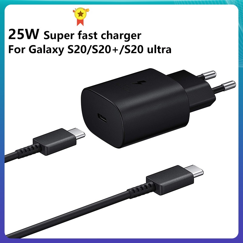 Super Fast Charger EP-TA800 for Samsung Galaxy A70 A80 A90 S20 S20+ Note10 Note 10 Plus S10 S10PLUS Note 20 Ultra 25W