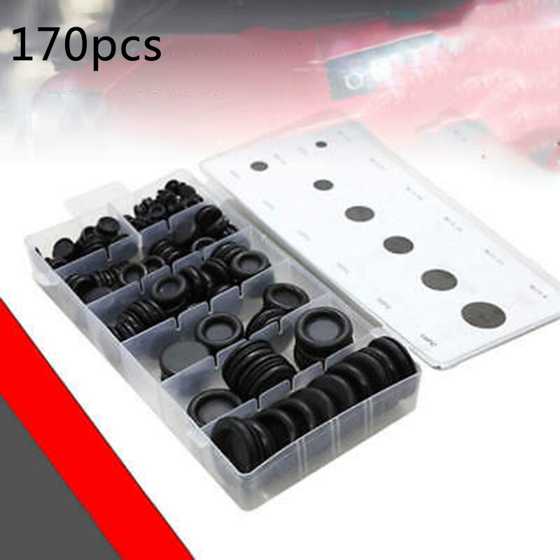 Rubber Grommet Firewall Hole Plug Set Electrical Wire Gasket Assortment Washers
