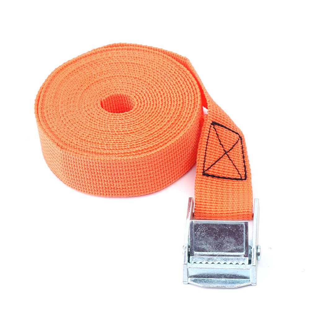 thumbnail image 2 of Dunnet Tools 2-Pack 2m Orange Ratchet Tie Down Straps | 400lb Breaking Strength | For Roof Racks & Cargo 2 of 6