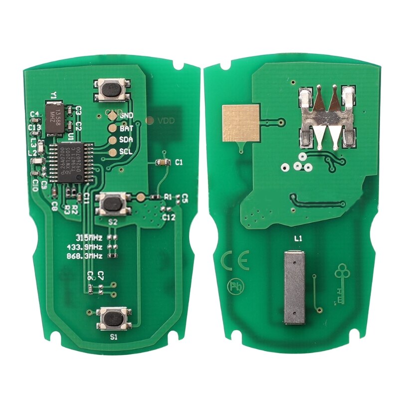 315/433/868Mhz Auto Afstandsbediening Toetsen Compatibel Met 1/3/5/7 Serie CAS3 X5 x6 Z4 Emergency Reserve Sleutels