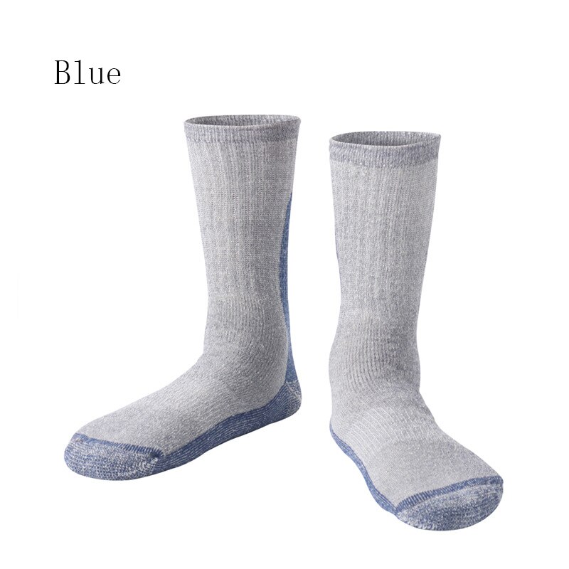 Inverno lã grossa manter wrm meias de esqui feminino apto para caminhadas ao ar livre esqui snowboard térmica esportes meia: blue