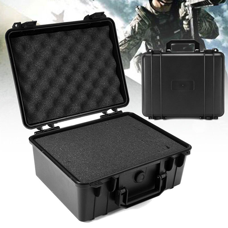 MG215 Hard instrument box+ keyhole PP tool box plastic waterproof case Bag+lattice sponge Storage in outdoor,exploration,factory