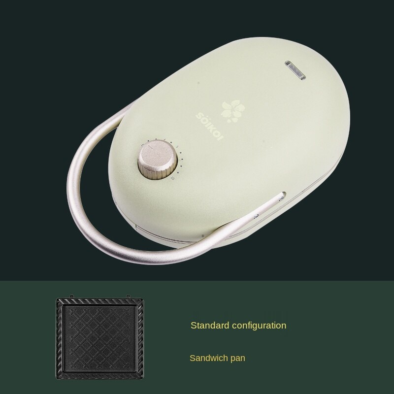 Electric Waffles Machine Iron Sandwich Maker Machine Bubble Egg Cake Oven Breakfast 220V: Green 1pot / us