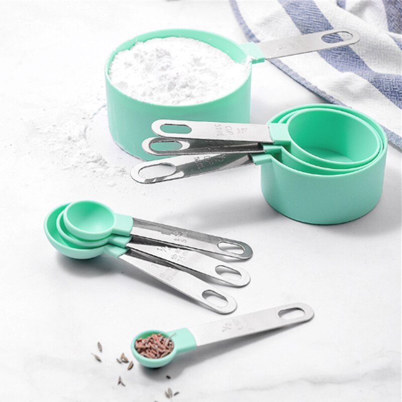 4/8Pcs Measuring Spoons Teaspoon Sugar Scoop Cake Baking Flour Measuring Cups Stainless Steel Handle Kitchen Measuring Tools