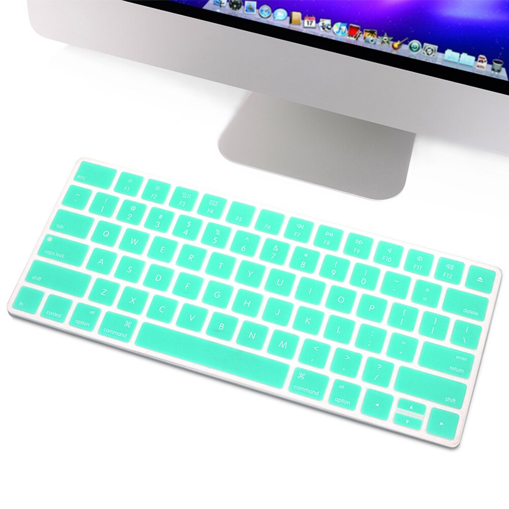HRH klawiatura pokrywa silikonowa skóra klawiatura pokrywa Protector ochronna folia do Apple magiczna klawiatura MLA22B/A klawiatura amerykańska wersja: Aqua Blue