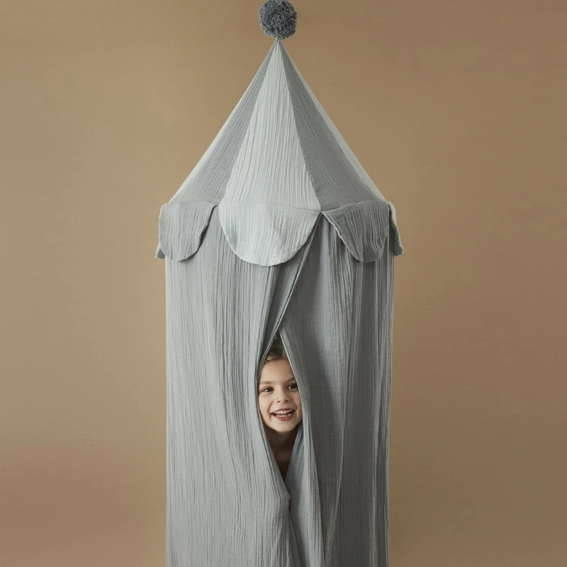 INS Nordic Baby Bed Play Tent Anti Mosquito Cotton Baby Canopy Mosquito Net Princess Bed Canopy Girls Room Decoration Bed Canopy