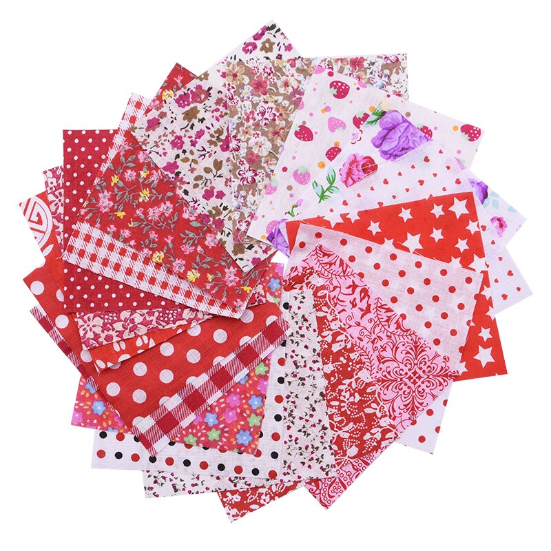 Tecidos quadrados de algodão 50 peças, 10*10cm mix tecido de patchwork costura acolchoado tecido para patchwork bordado diy feito à mão material