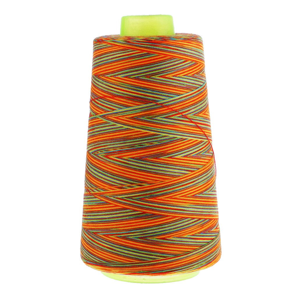1 Spool 40S/2 Rainbow Polyester Sewing Quilting Threads for Jeans Leather Canvas