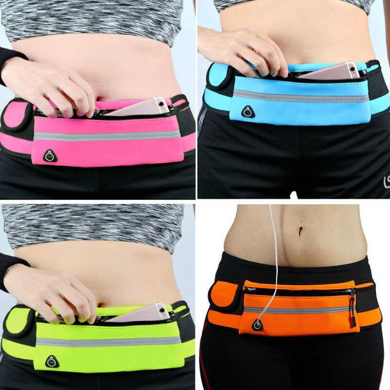 Sports Bag Running Waist Bag Belt Pocket Jogging Portable Waterproof Cycling Bum Waistbag Men Women Travel Sport Pouch