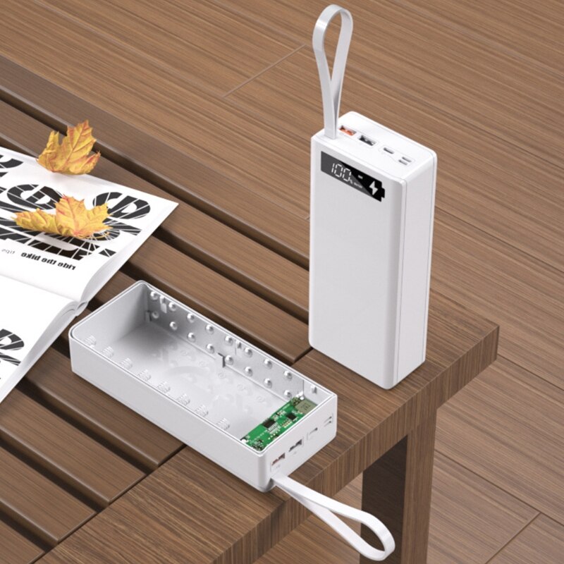 C16 abnehmbare displays  qc3.0 pd diy-batteriegehäuse, 16 x 18650 akkus, powerbank-gehäuse, tragbare externe box ohne akku