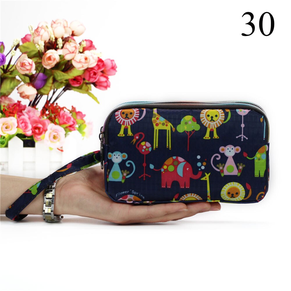 Bolso de mano de gran capacidad de 3 capas, Cartera de lona a la para mujer, bolsa para tarjetas, bolsa para teléfono móvil con cremallera, bolso de mano portátil para mujer, producto en oferta: 30