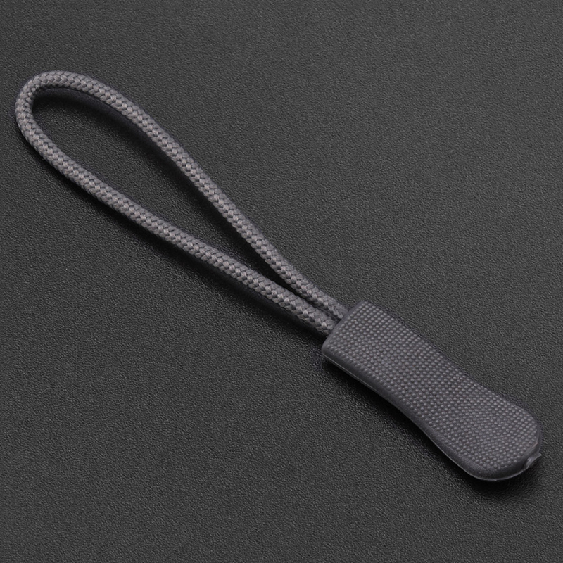 10 Stks/zak Naaien Accessoires Trekkoord Puller End Tab Vervanging Clip Snap Rits Touw Pocket Tent Rugzak: 10Pcs Dark grey