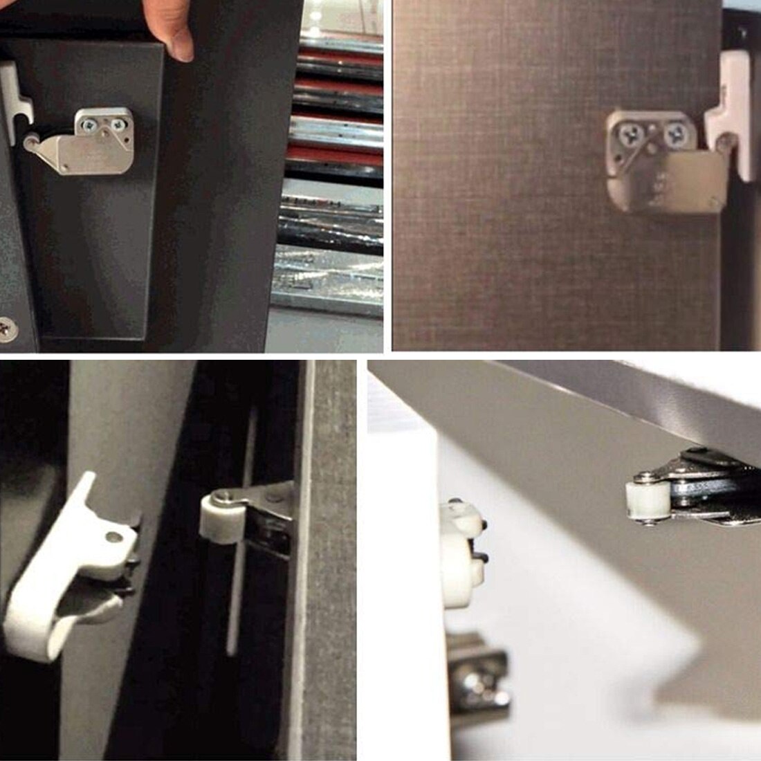 Mini Push spring clip Lock Catch Latch Cabinets Anti-Theft Cupboard Doors Lock With Cross Keys For Furniture Hardware 34 x 27mm