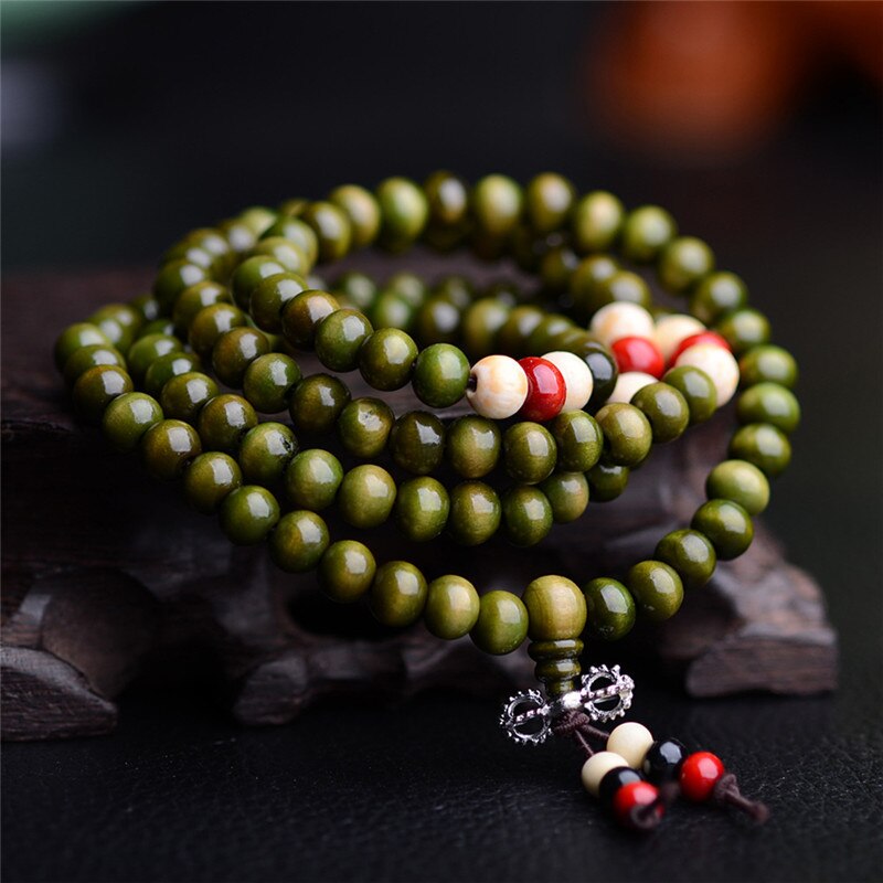 Gebed Kralen Mala 108 Kralen Armbanden 8Mm Natuurlijke Sandelhout Boeddhistische Boeddha Rozenkrans Kralen Mannen Armbanden & Bangles Sieraden