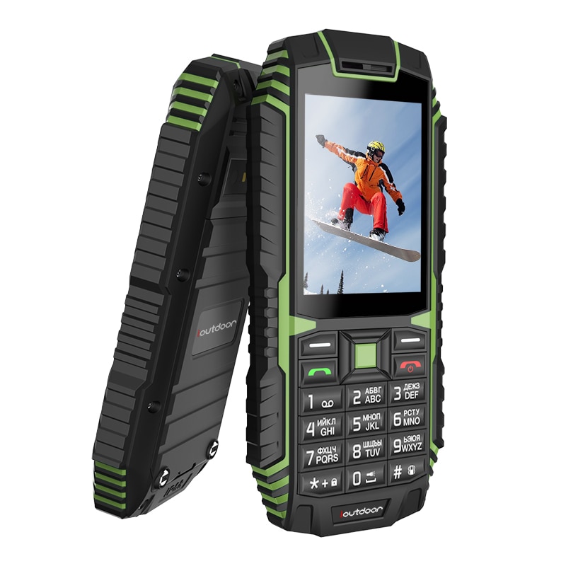 Ioutdoor T1 2G Funktion Handy IP68 Wasserdicht Stoßfest Telefon 2.4 ''32MB + 32MB 2MP Zurück kamera FM Telefon Celular 2100mAh