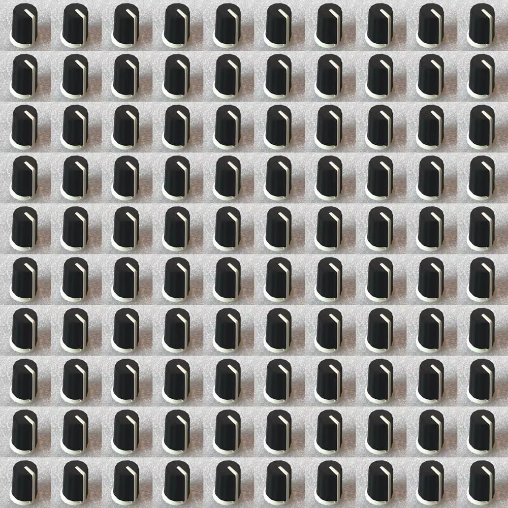 100 stks/partij EQ Cap Equalizer Knop/High School Bass Pot Knop Cap voor Pioneer DJ MIXER DJM djm-2000 900 850 750 700 800: zwart