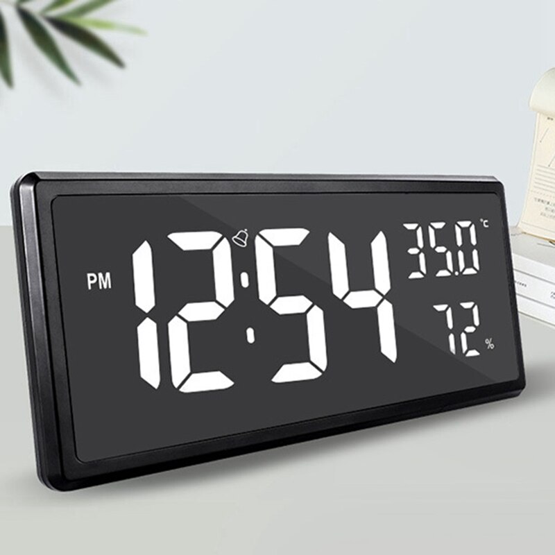 LED Digital Alarm Clock Temperature Date Display Desktop Mirror Clocks Home Table Decoration Electronic Clock