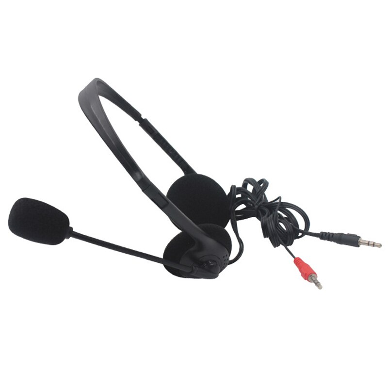 Wired Stereo Headset Noise Cancelling Earphone with Mini Mic for Office Customer Service Adjustable for Computer Laptop Desktop