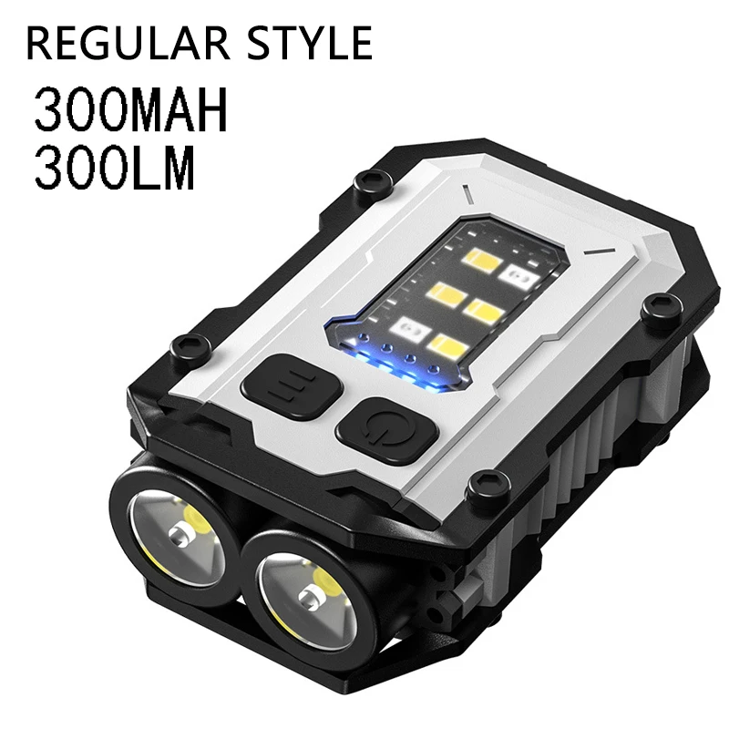 Mini nøgleringslommelygte med klips super lys lommelygte led magnetisk cob edc mini nøgleringslommelygte genopladelig: Blå