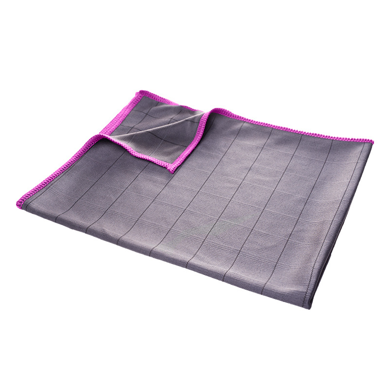 Lint Free Carbon Fiber Cleaning Cloth Glass Window Polishing Streak Free Miracle Easy Clean Rag Reusable for Kitchen Dish: VIOLET/紫罗兰