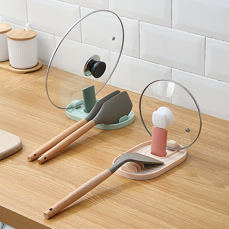 Kitchen Organizer Pot Lid Rack Shelf Shape Rest Pot Lid Holder Tray Rack Strainer Pad Multifunction Stand Accessories Storage