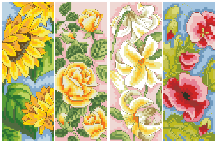 DIY Craft Stich Cross Stitch Bookmark Sunflower Plastic Fabric Needlework Embroidery Crafts Counted Cross-Stitching Kit
