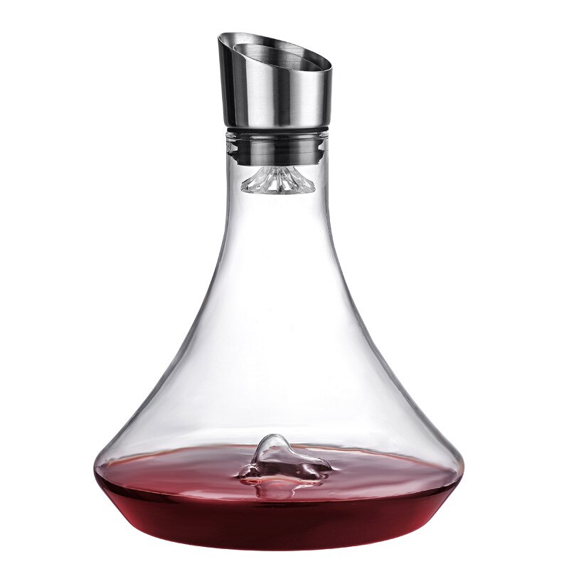 High-end Home Hotel High Borosilicate Glass Decanter Wine Dispenser Snow Mountain Shape 1000 Ml Red Wine Decanter