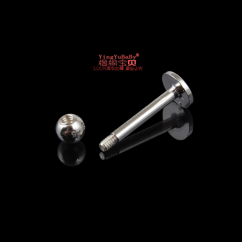 Labret Lichaam Sieraden Piercing 925 Puur Zilver Lip Stud 6 8 10 Mm Basic 16G Sterling Zilver 3mm Ball Lip Piercing Sieraden